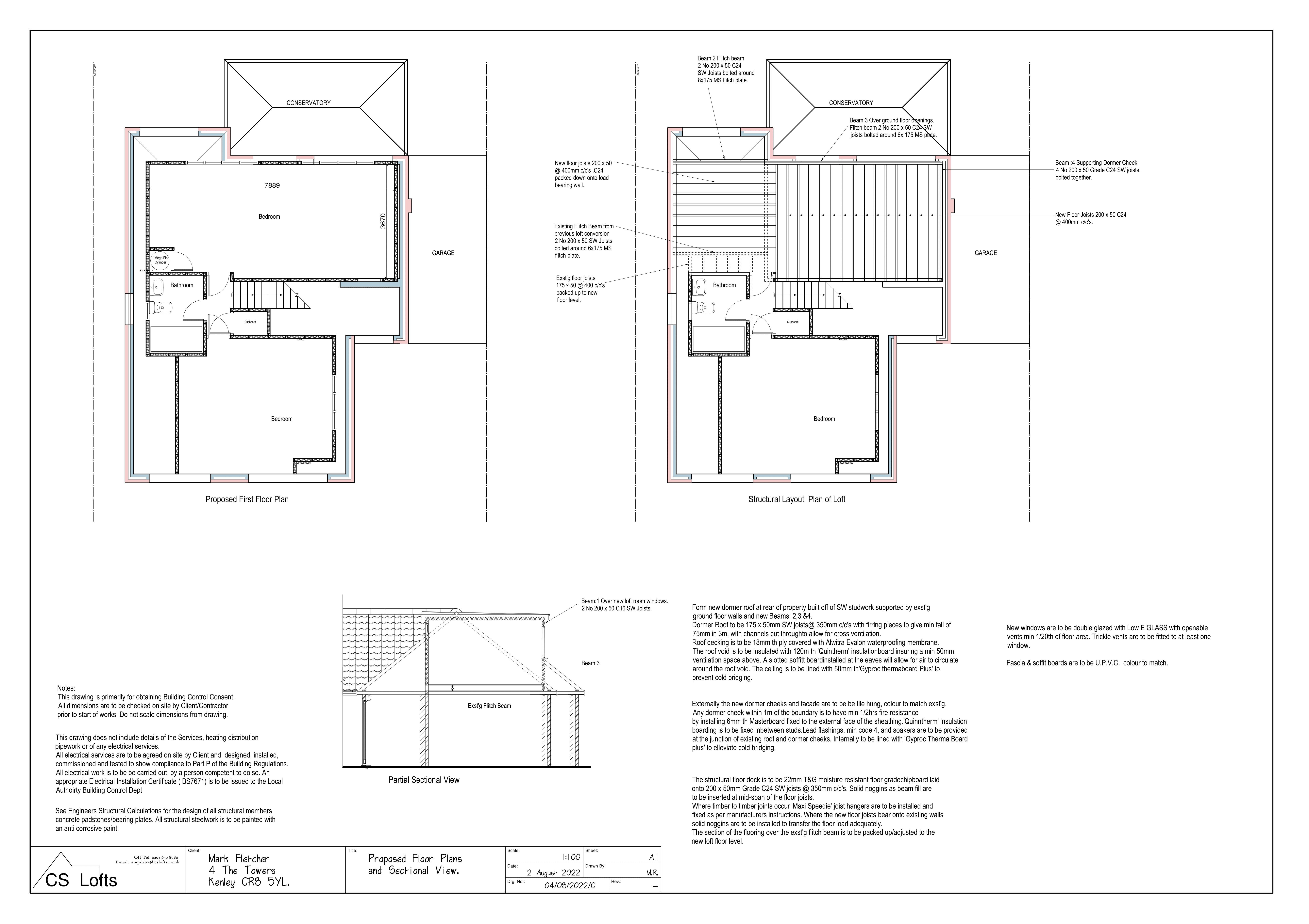 14 The Towers Proposed Loft Drg C 1