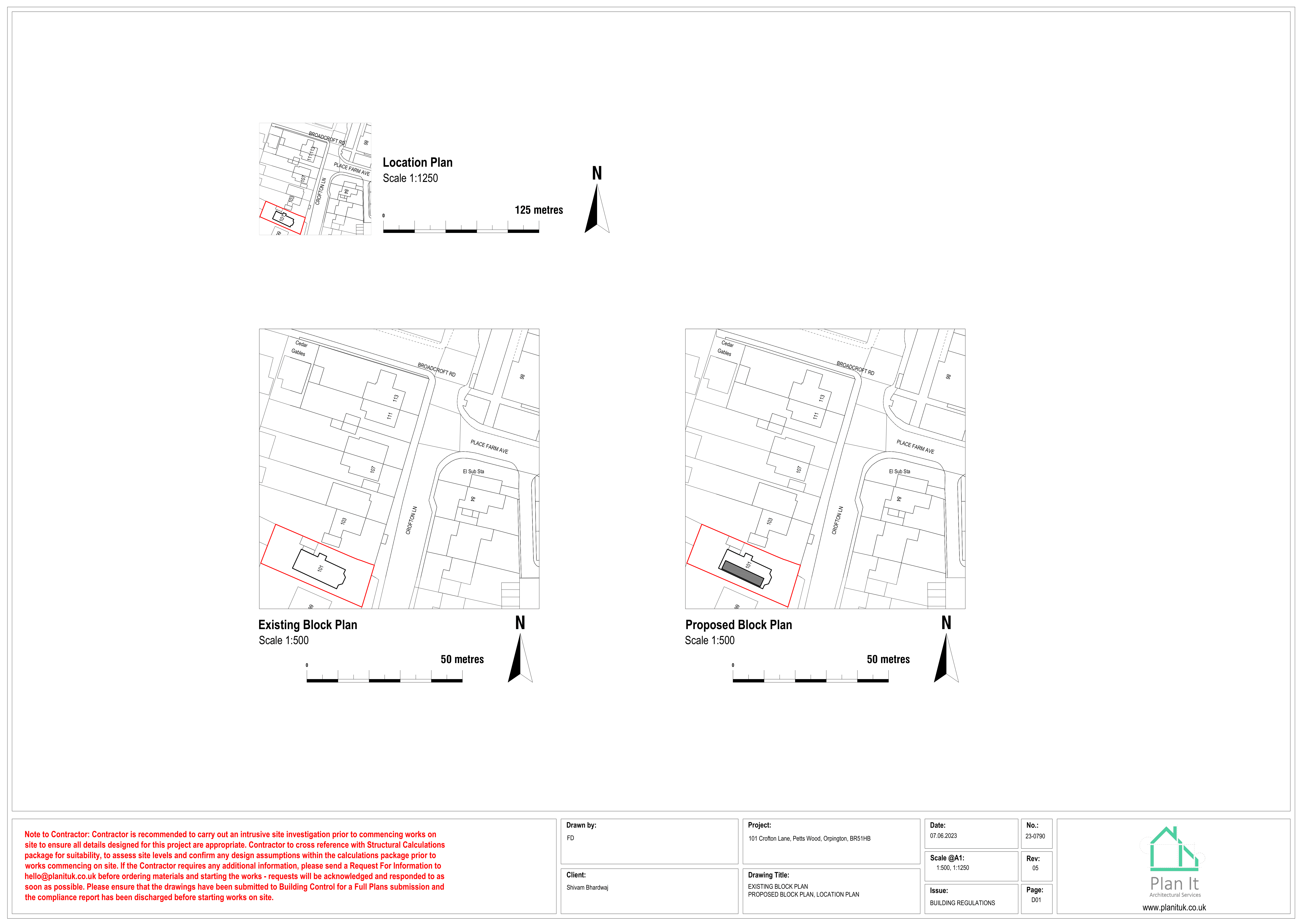 101 Crofton Lane Building Regulations Drawings 07.06.2023 1